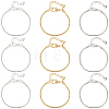24Pcs 3 Colors Brass European Style Bracelet Making MAK-PA0001-01-7