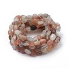 Natural Multi-Moonstone Stretch Beaded Bracelets X-BJEW-K213-C14-2