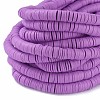 Flat Round Handmade Polymer Clay Beads LS-CLAY-R067-8.0mm-01-4