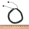 Adjustable Natural Moss Agate Braided Bead Bracelets BJEW-F369-A19-3
