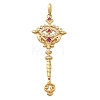 Brass Micro Pave Cubic Zirconia Big Pendants X1-KK-B147-04G-02-1