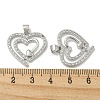 Rack Plating Brass Micro Pave Cubic Zirconia Pendants KK-F869-05P-3