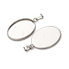 304 Stainless Steel Pendant Cabochon Settings STAS-D379-03C-P-2