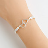 Double Heart Alloy Link Bracelets FS-WGC61CE-02-2