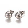 304 Stainless Steel Stud Earrings EJEW-L215-55B-3