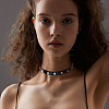 Punk Rock Style Alloy Rivet Imitation Leather Chocker Necklaces NJEW-CL0001-31-6