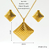304 Stainless Steel Pendant Necklaces & Stud Earrings FS-WG14082-10-1