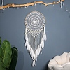 Cotton Woven Net/Web with Feather Hanging Decorations PW-WG71427-01-1