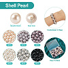 150Pcs 6 Colors Shell Pearl Beads Sets BSHE-TA00020-07-4