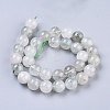 Natural Green Rutilated Quartz Beads Strands G-R475-013D-2