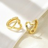 Hollow Heart Brass Hoop Earrings EJEW-D311-098G-3