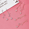 3 Pairs 3 Colors Crystal Rhinestone Butterfly Dangle Stud Earrings EJEW-AN0003-04-5