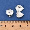 Heart Brass Pendant Rhinestone Settings KK-A276-12S-3