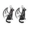Alloy with Black Enamel Pendants AL-CBA2919-02P-07-1