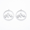 Non-Tarnish 304 Stainless Steel Pendants A-STAS-N090-LA911-1-3