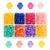 800Pcs 8 Colors Frosted Acrylic Beads MACR-CJ0001-27-1