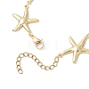 304 Stainless Steel Starfish Link Bracelets BJEW-JB13339-4