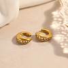 304 Stainless Steel Rhinestone Cuff Earrings for Women EJEW-L315-05G-2