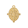 304 Stainless Steel Pendant Cabochon Settings STAS-OY009-09G-1