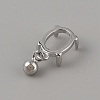 Rhodium Plated 925 Sterling Silver Pendant Cabochon Settings STER-WH0010-29-2