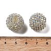 Sparkle Glass Rhinestone Round Beads OACR-S048-01C-3