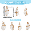 30Pcs Electroplated Spiral Shell Pendants SSHEL-SC0001-29A-2