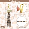 5Pcs PU Leather Tassel & Alloy Pendant Decorations HJEW-YW00385-01-2