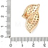 Leaf Brass Micro Pave Cubic Zirconia Enhancer Shortener Bails KK-F934-07D-G-3