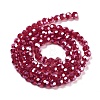 Electroplate Transparent Glass Beads Strands EGLA-A035-T6mm-A07-2