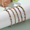 2mm Faceted Natural Rhodonite Beaded Braided Adjustable Bracelets for Women PF2854-3-5