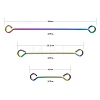 60Pcs 3 Style Ion Plating(IP) 304 Stainless Steel Eye Pins STAS-LS0001-62MC-3