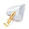 Electroplated Transparent Glass Pendants X-PALLOY-JF05156-01-5