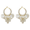 Petaline Alloy Hoop Earrings FS-WG7841D-01-5