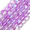 Synthetic Moonstone Beads Strands G-P528-J03-19-1