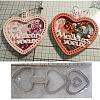 Heart Pendant Carbon Steel Cutting Dies Stencils DIY-M011-37-3