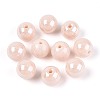 Electroplate Round Glass Beads Strands EGLA-T029-07J-1