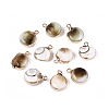 Electroplate Natural Sea Shell Pendants SSHEL-Q100-11B-KCG-1