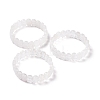 Natural Quartz Crystal Oval Beaded Stretch Bracelet G-E010-01P-2