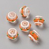 Transparent Painted Glass Beads GLAA-WH20007-01A-1
