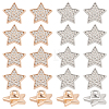 AHADERMAKER 20Pcs 2 Colors Zinc Alloy Rhinestone Shank Buttons AJEW-GA0006-90-1