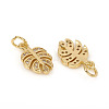 Brass Micro Pave Cubic Zirconia Charms ZIRC-L096-05G-2