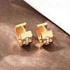 304 Stainless Steel Micro Pave Clear Cubic Zirconia Hoop Earrings EJEW-G457-03G-3