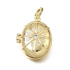 Brass Micro Pave Clear Cubic Zirconia Diffuser Locket Pendants KK-A303-28B-G-1