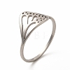 304 Stainless Steel Hollow Out Butterfly Wing Finger Ring for Women RJEW-K239-13P-3