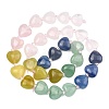 Gradient Color Natural Rose Quartz & Quartz Crystal & Lemon Jade & Blue Aventurine & Green Aventurine Beads Strands G-B185-A11-4