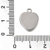 304 Stainless Steel Pendant Cabochon Settings STAS-F365-01A-P-3