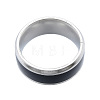 201 Stainless Steel Fahrenheit Scale Pattern Finger Ring for Women RJEW-N043-20P-3