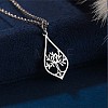 304 Stainless Steel Laser Cut Pendant Necklaces FS-WGA4904-20-1