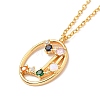 Colorful Cubic Zirconia Constellation Pendant Necklace LS-NJEW-H166-01J-2