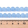 Frosted Natural White Jade Beads Strands G-T138-8mm-209C-5